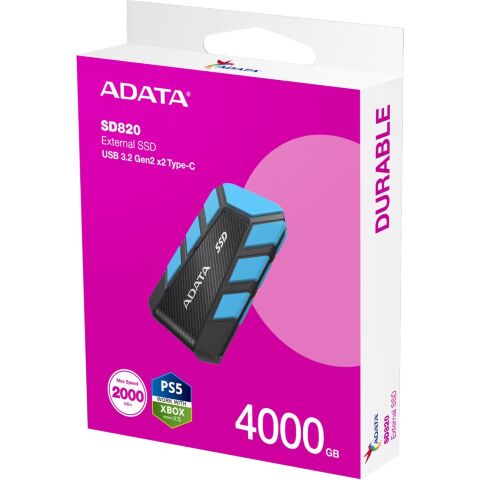 Накопитель SSD USB 3.2 4TB SD820 ADATA (SD820-4000G-CBU) - Внутренние SSD - Внутренние SSD