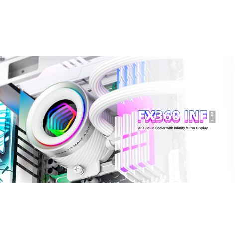 Система жидкостного охлаждения ID-Cooling FX360 INF White (FX360 INF WHITE) - Нулевой остаток (Feed)  - Нулевой остаток (Feed) 
