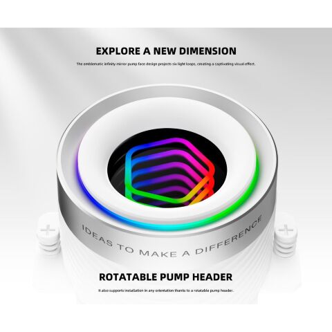 Система жидкостного охлаждения ID-Cooling FX360 INF White (FX360 INF WHITE) - Нулевой остаток (Feed)  - Нулевой остаток (Feed) 