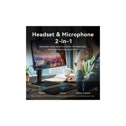 Звуковая плата VENTION USB AM to 3.5mm F 0.25m (4pin) 96kHz/24bit DSP noise reduction (CVEBC) - Звуковые платы  - Звуковые платы 