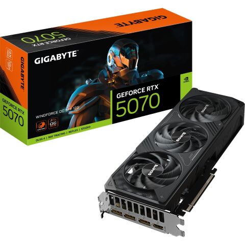Видеокарта GIGABYTE GeForce RTX5070 12Gb WINDFORCE OC SFF (GV-N5070WF3OC-12GD) - Нулевой остаток (Feed)  - Нулевой остаток (Feed) 