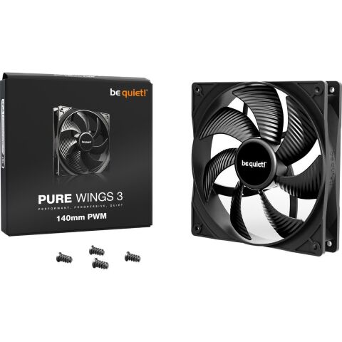 Кулер для корпуса Be quiet! PURE WINGS 3 140mm PWM (BL108) - Нулевой остаток (Feed)  - Нулевой остаток (Feed) 