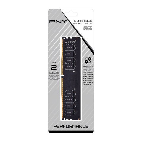 Модуль памяти для компьютера DDR4 8GB 3200 MHz PNY (MD8GSD43200-SI) - Нулевой остаток (Feed) - Нулевой остаток (Feed)