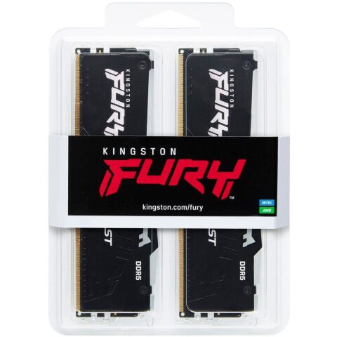 Модуль памяти для компьютера DDR5 64GB (2x32GB) 6000 MHz Beast RGB EXPO Black Kingston Fury (ex.HyperX) (KF560C36BBE2AK2-64) - Нулевой остаток (Feed)  - Нулевой остаток (Feed) 