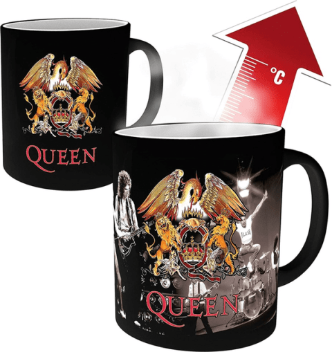 Чашка хамелеон QUEEN Crest Heat Change Mug Герб групи Квін 320 мл - -
