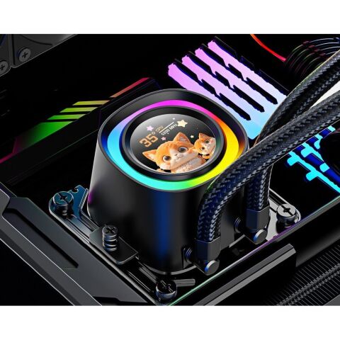 Система жидкостного охлаждения ID-Cooling FX360 LCD PE - Системы водного охлаждения  - Системы водного охлаждения 