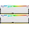 Модуль памяти для компьютера DDR5 32GB (2x16GB) 6400 MHz Beast White RGB EXPO Kingston Fury (ex.HyperX) (KF564C32BWEAK2-32)