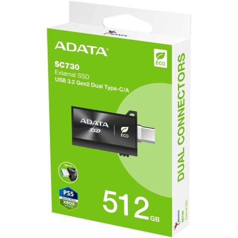 Накопитель SSD USB 3.2 512GB SC730 ADATA (SC730-512G-CACTI) - Внутренние SSD - Внутренние SSD
