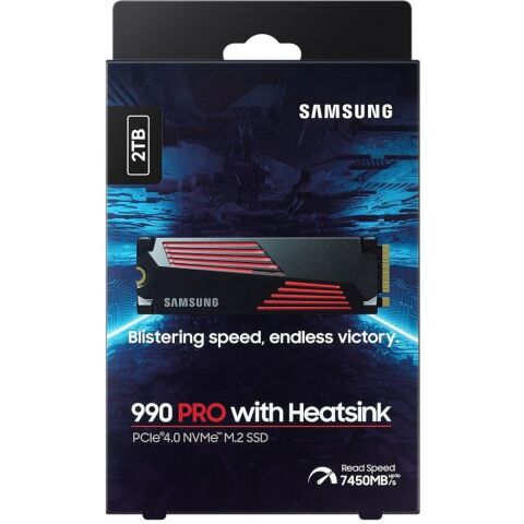 Накопитель SSD M.2 2280 2TB 990 PRO with Heatsink Samsung (MZ-V9P2T0CW) - Нулевой остаток (Feed) - Нулевой остаток (Feed)