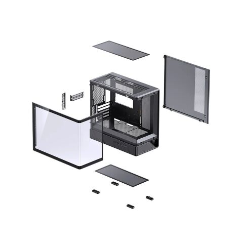 Корпус для ПК JONSBO D200 Black - Нулевой остаток (Feed)  - Нулевой остаток (Feed) 