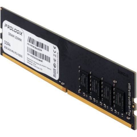 Модуль памяти для компьютера DDR4 8GB 2400 MHz Prologix (PRO8GB2400D4) - Нулевой остаток (Feed) - Нулевой остаток (Feed)