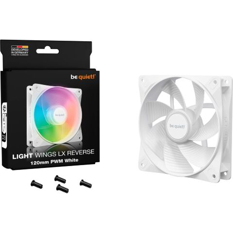 Кулер для корпуса Be quiet! Light Wings LX 120mm PWM Reverse білий (BL133) - Нулевой остаток (Feed)  - Нулевой остаток (Feed) 