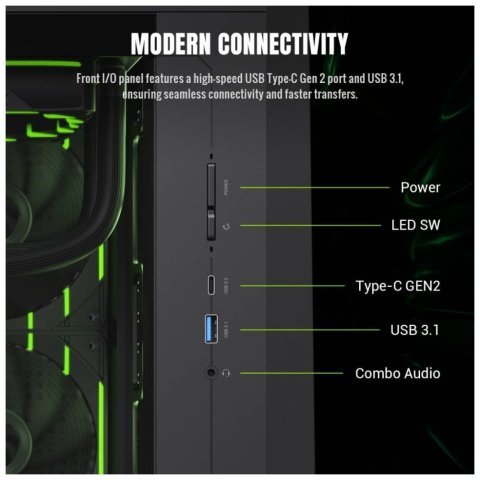 Корпус Gamemax Claw 360 BK - Нулевой остаток (Feed) - Нулевой остаток (Feed)