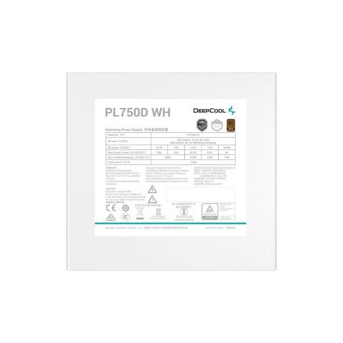 Блок питания Deepcool 750W (PL750D WH) - Нулевой остаток (Feed)  - Нулевой остаток (Feed) 