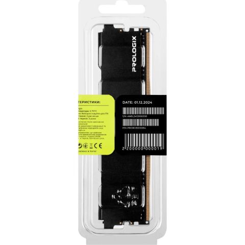 Модуль памяти для компьютера DDR4 8GB 3200 MHz Black Prologix (PRO8GB3200B4) - Нулевой остаток (Feed)  - Нулевой остаток (Feed) 
