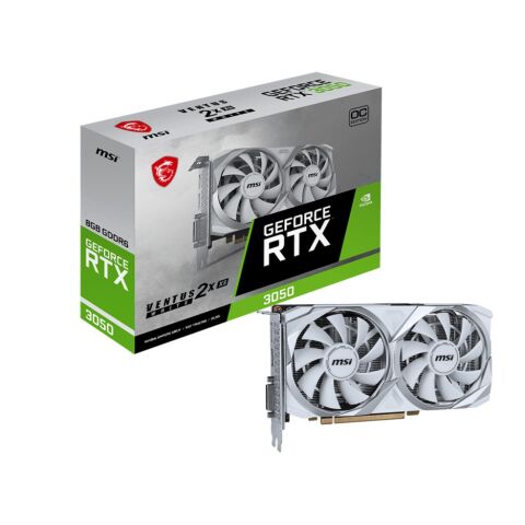 Видеокарта MSI GeForce RTX3050 8Gb VENTUS 2X XS WHITE OC (RTX 3050 VENTUS 2X XS WHITE 8G OC) - Нулевой остаток (Feed)  - Нулевой остаток (Feed) 
