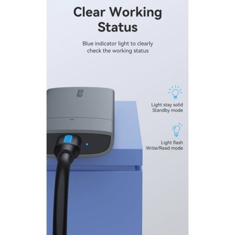 Карман внешний Vention SSD M.2 (NVME) M-key USB Type-C 3.2 gray (KPGH0) - Нулевой остаток (Feed)  - Нулевой остаток (Feed) 