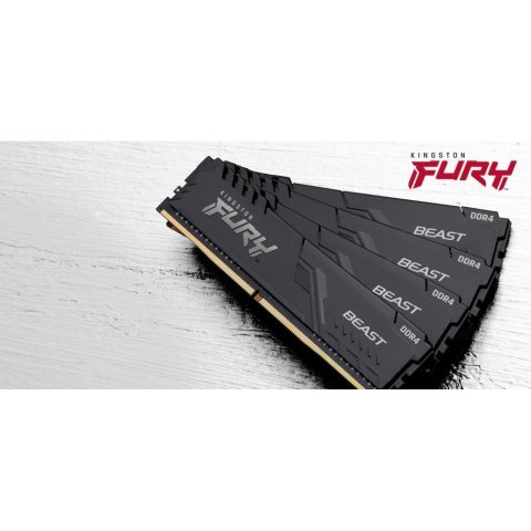 Модуль памяти для компьютера DDR4 16GB (2x8GB) 3600 MHz Fury Beast Black Kingston Fury (ex.HyperX) (KF436C17BBK2/16) - Нулевой остаток (Feed) - Нулевой остаток (Feed)
