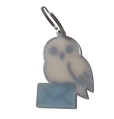 Брелок Harry Potter Hedwig Keychain ABS пластик Сова Букля 6 см. -   -  