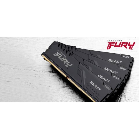 Модуль памяти для компьютера DDR4 16GB (2x8GB) 3200 MHz Fury Beast Black Kingston Fury (ex.HyperX) (KF432C16BBK2/16) - Нулевой остаток (Feed)  - Нулевой остаток (Feed) 