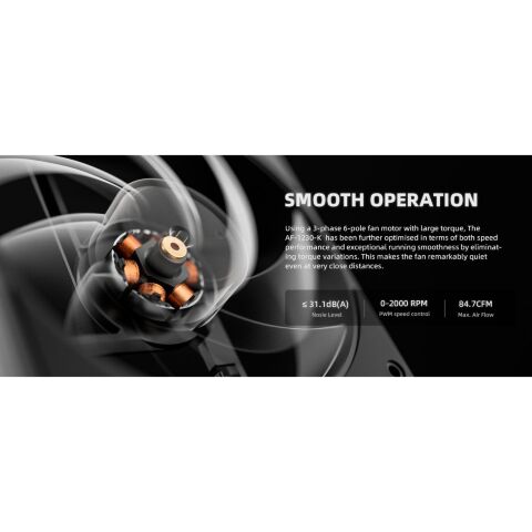Кулер для корпуса ID-Cooling AF-1230-K - Нулевой остаток (Feed) - Нулевой остаток (Feed)