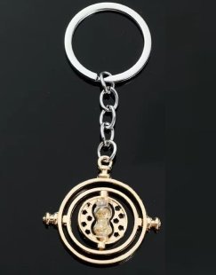 Брелок Harry Potter Time Turner Keychain Маховик времени Гарри Поттер золотой