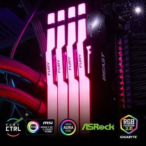 Модуль памяти для компьютера DDR5 32GB 5600 MHz Beast RGB Kingston Fury (ex.HyperX) (KF556C36BBEA-32) - Модули памяти для компьютера  - Модули памяти для компьютера 