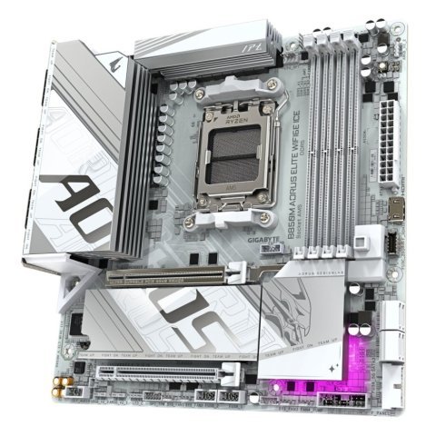 Материнская плата GIGABYTE B850M A ELT WF6E ICE (B850M AORUS ELITE WIFI6E ICE) - Нулевой остаток (Feed)  - Нулевой остаток (Feed) 