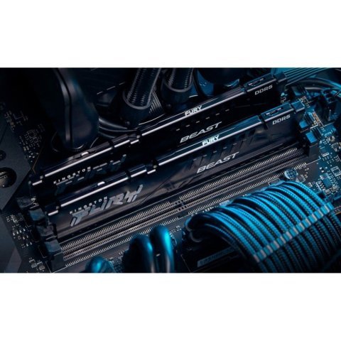 Модуль памяти для компьютера DDR5 64GB (2x32GB) 5200 MHz Beast Black Kingston Fury (ex.HyperX) (KF552C40BBK2-64) - Нулевой остаток (Feed)  - Нулевой остаток (Feed) 