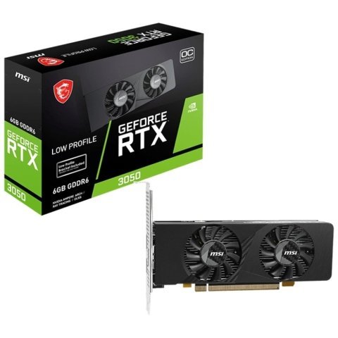 Видеокарта MSI GeForce RTX3050 6Gb LP E OC (RTX 3050 LP E 6G OC) - Нулевой остаток (Feed) - Нулевой остаток (Feed)