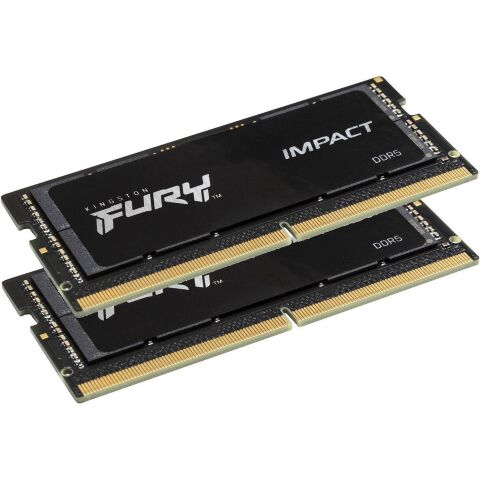 Модуль памяти для ноутбука SoDIMM DDR5 32GB (2x16GB) 5600 MHz Impact Black Kingston Fury (ex.HyperX) (KF556S40IBK2-32) - Модули памяти к ноутбукам  - Модули памяти к ноутбукам 