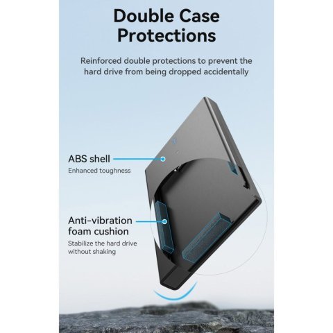 Карман внешний Vention 2.5" HDD/SSD USB 3.0 Micro-B Black (KPAB0) - Нулевой остаток (Feed)  - Нулевой остаток (Feed) 