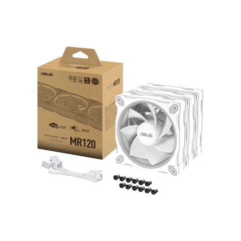 Кулер для корпуса ASUS PRIME MR120 REVERSE ARGB WHITE 3IN1 (90DA00L3-B09020) - Нулевой остаток (Feed) - Нулевой остаток (Feed)