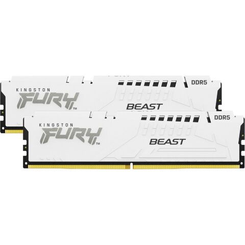 Модуль памяти для компьютера DDR5 32GB (2x16GB) 5600 MHz Beast White Kingston Fury (ex.HyperX) (KF556C36BWEK2-32) - Нулевой остаток (Feed)  - Нулевой остаток (Feed) 