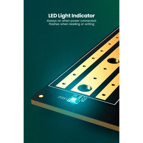 Контроллер Ugreen PCI-E 3.0 for SSD M.2 NVMe + M.2 NGFF CM302 (70504) - Нулевой остаток (Feed)  - Нулевой остаток (Feed) 