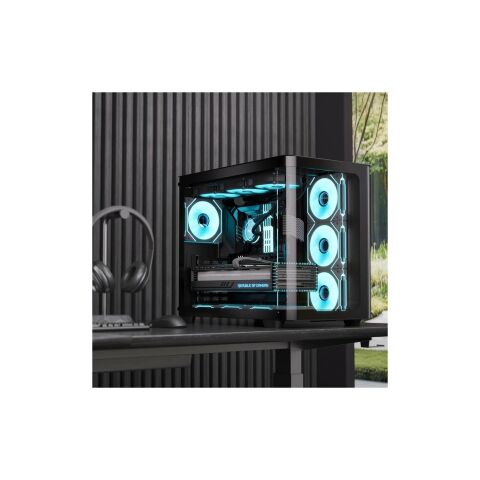 Корпус для ПК AeroCool P500C-G-BK-v1 Black (ACCM-PN01043.11) - Нулевой остаток (Feed)  - Нулевой остаток (Feed) 