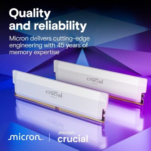 Модуль памяти для компьютера DDR5 16GB 6000 MHz Pro Overclocking White Micron (CP16G60C36U5W) - Нулевой остаток (Feed)  - Нулевой остаток (Feed) 