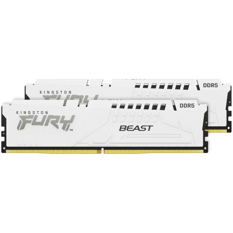 Модуль памяти для компьютера DDR5 64GB (2x32GB) 5600 MHz Beast White EXPO Kingston Fury (ex.HyperX) (KF556C36BWEK2-64) - Модули памяти для компьютера  - Модули памяти для компьютера 