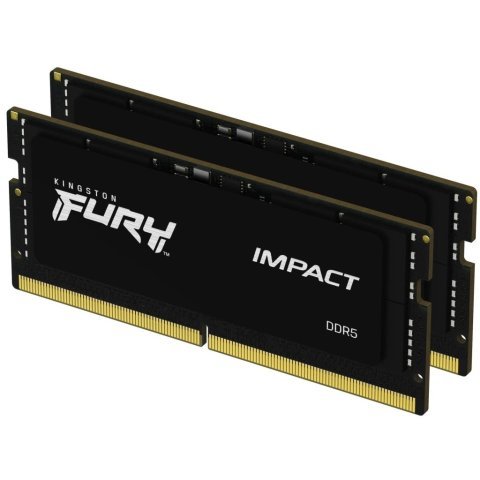 Модуль памяти для ноутбука SoDIMM DDR5 64GB (2x32GB) 4800 MHz FURY Impact Kingston Fury (ex.HyperX) (KF548S38IBK2-64) - Нулевой остаток (Feed) - Нулевой остаток (Feed)