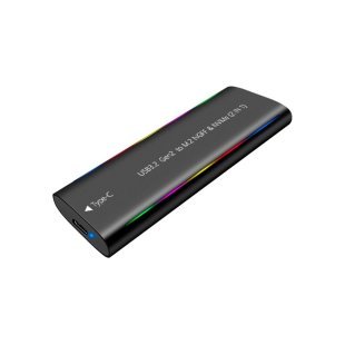 Карман внешний Dynamode M.2 SSD NVMe/SATA combo USB3.2 GEN2 Type-C aluminium black (DM-CAD-SSD10)