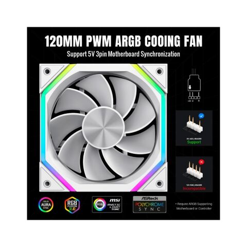 Кулер для корпуса Gamemax FN12A-N2-RW - Нулевой остаток (Feed) - Нулевой остаток (Feed)