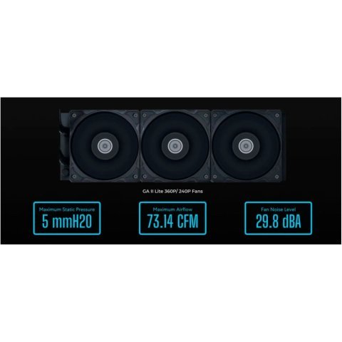 Система жидкостного охлаждения Lian Li GA II Lite 360P, Black (G89.GA2L36PB.00) - Нулевой остаток (Feed)  - Нулевой остаток (Feed) 