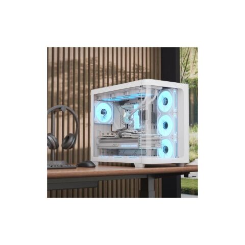 Корпус для ПК AeroCool P500C-G-WT-v1 White (ACCM-PN01043.21) - Нулевой остаток (Feed)  - Нулевой остаток (Feed) 