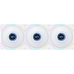 Кулер для корпуса Lian Li TLLCD 120-3, White Cooler (G99.12TLLCD3W.00)