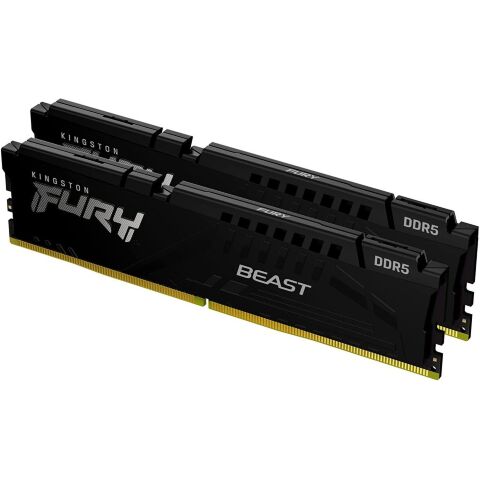 Модуль памяти для компьютера DDR5 16GB (2x8GB) 5600 MHz Beast Black Kingston Fury (ex.HyperX) (KF556C40BBK2-16) - Нулевой остаток (Feed)  - Нулевой остаток (Feed) 