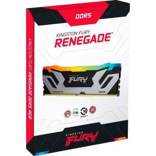 Модуль памяти для компьютера DDR5 48GB 8400 MHz Renegade RGB Silver XMP Kingston Fury (ex.HyperX) (KF584CU40RSAK2-48)