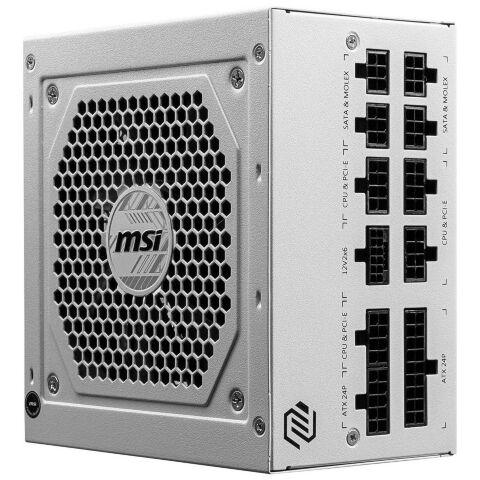 Блок питания MSI 850W (MAG A850GL PCIE5 WHITE) - Нулевой остаток (Feed) - Нулевой остаток (Feed)