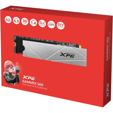 Накопитель SSD M.2 2280 512GB XPG GAMMIX S60 ADATA (AGAMMIXS60-512G-CS) - Нулевой остаток (Feed)  - Нулевой остаток (Feed) 