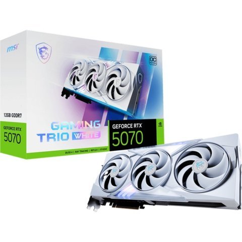 Видеокарта MSI GeForce RTX5070 12Gb GAMING TRIO OC WHITE (RTX 5070 12G GAMING TRIO OC WHITE) - Нулевой остаток (Feed)  - Нулевой остаток (Feed) 