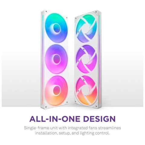Кулер для корпуса NZXT F360 RGB Core Fan (Single Frame) - White (RF-U36HF-W1) - Вентиляторы к корпусам - Вентиляторы к корпусам
